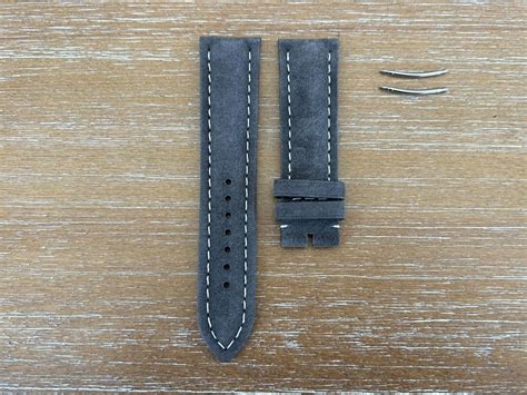 Anthracite Nubuck Calfskin Leather Strap 